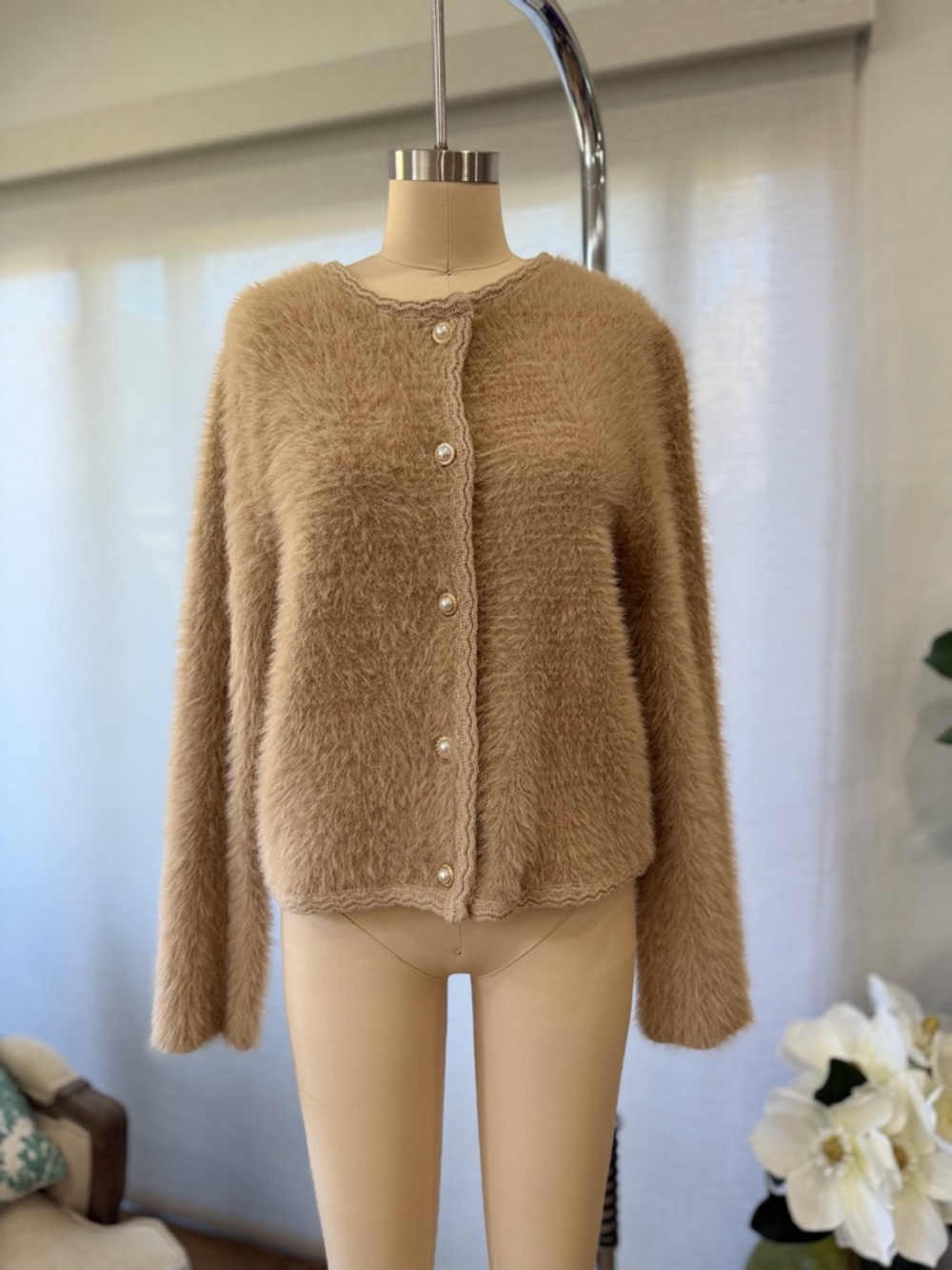ZARA Soft Knit Sweater – Neutral Beige | Effortless Chic | Size L